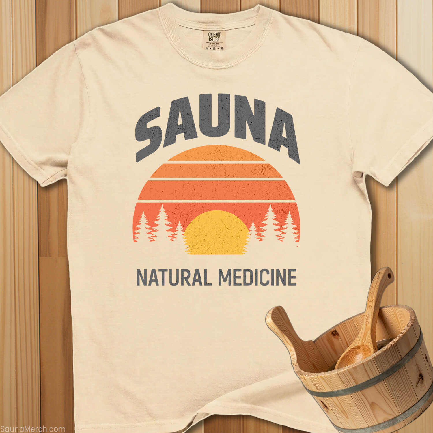 Sauna Natural Medicine T-Shirt - SaunaMerch