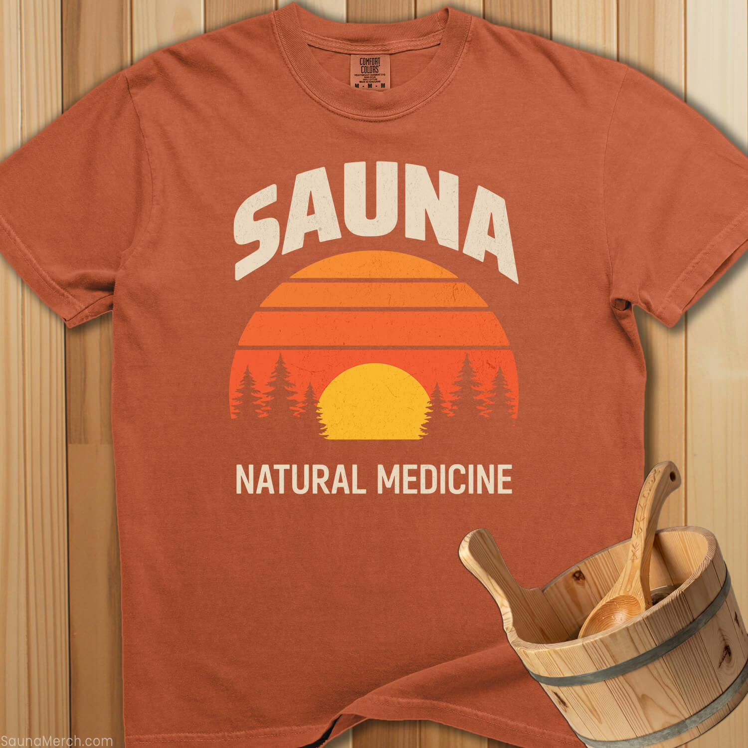 Sauna Natural Medicine T-Shirt - SaunaMerch