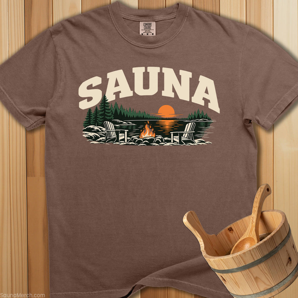 Sauna On Lake T-Shirt - SaunaMerch