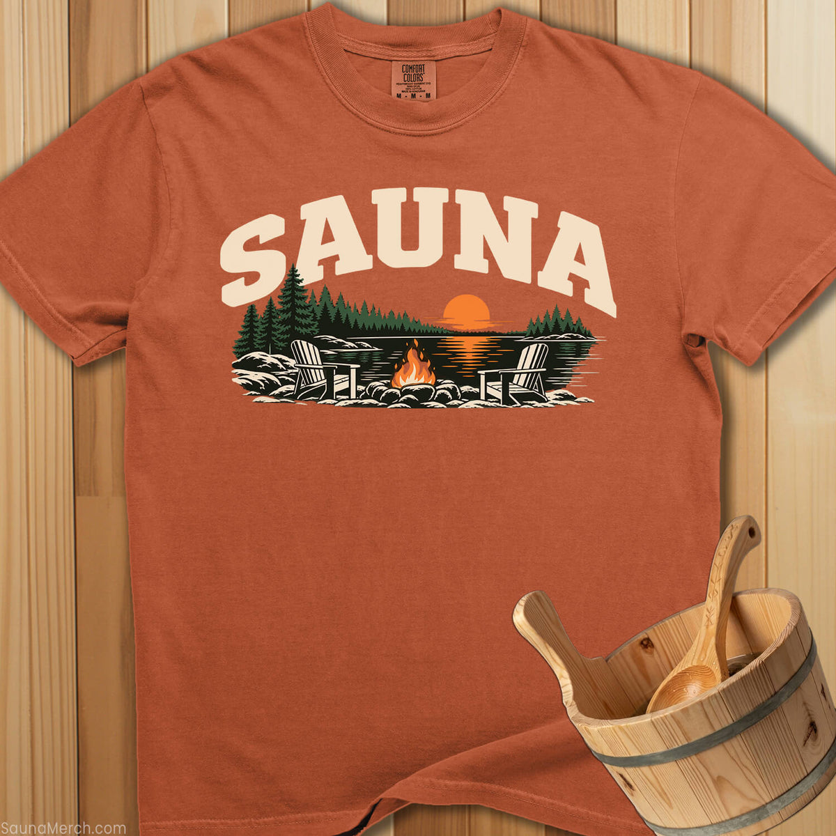 Sauna On Lake T-Shirt - SaunaMerch