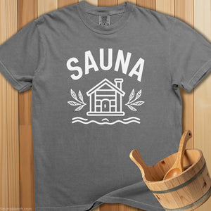 Sauna Outside Sauna T-Shirt - SaunaMerch