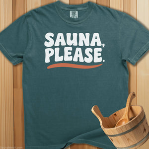 Sauna Please T-Shirt - Blue Spruce