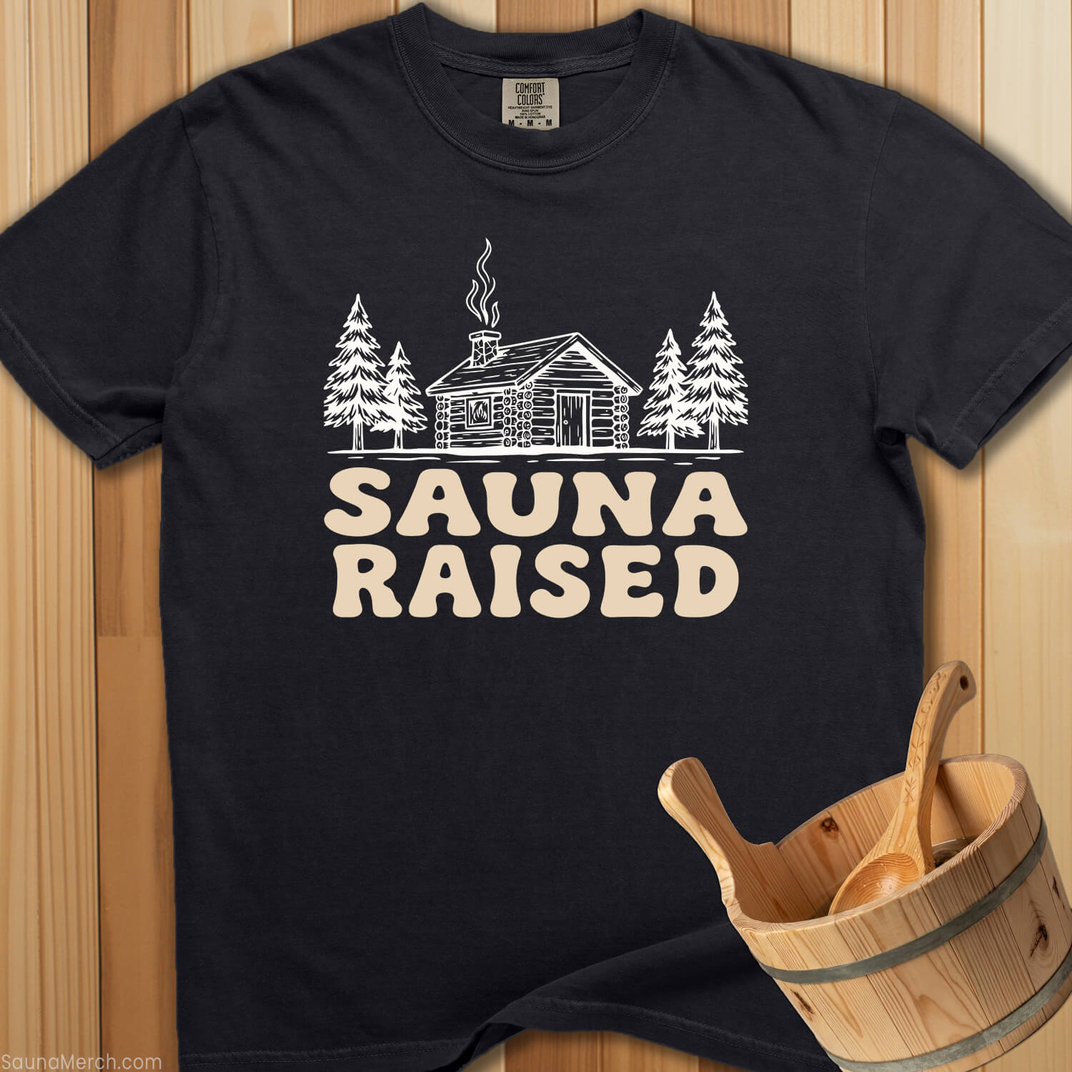 Sauna Raised T-Shirt - SaunaMerch