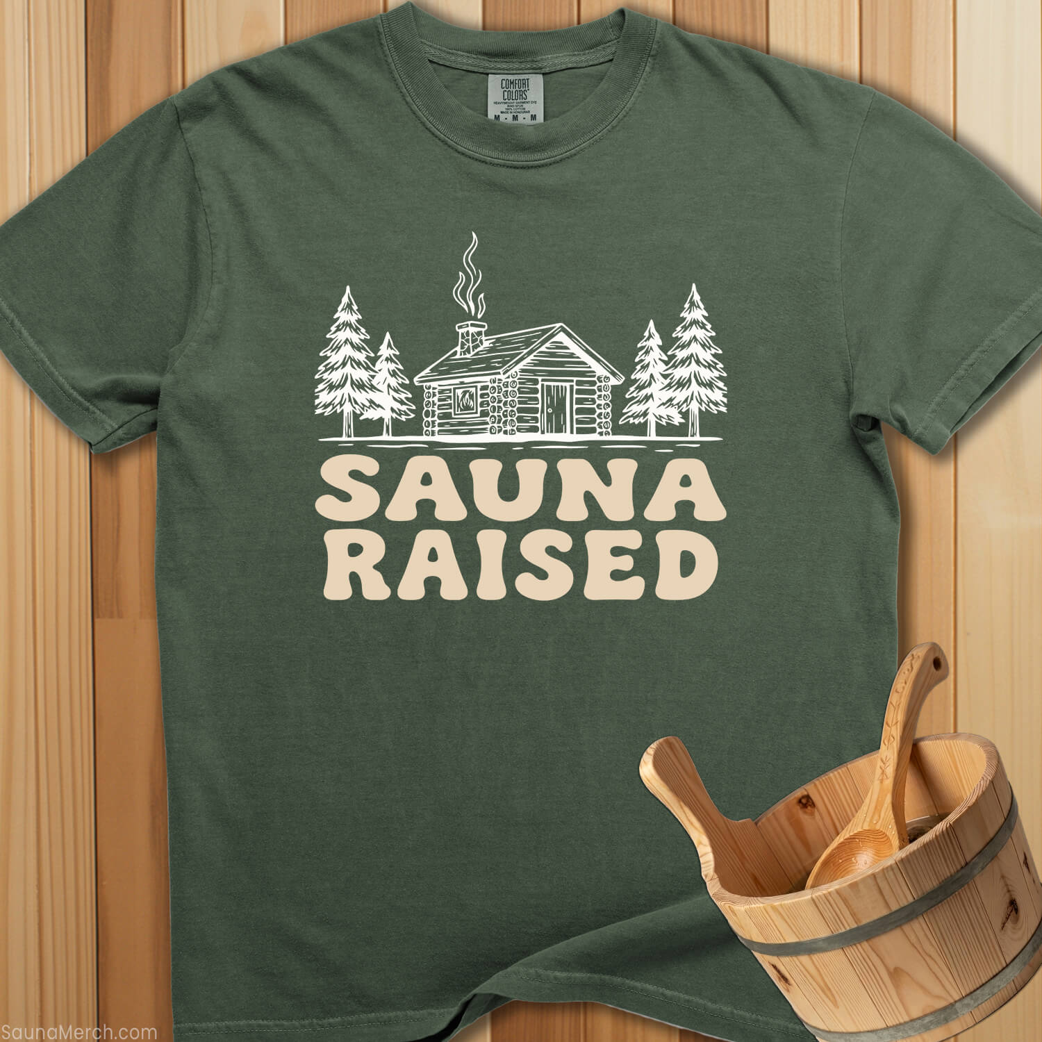 Sauna Raised T-Shirt - SaunaMerch