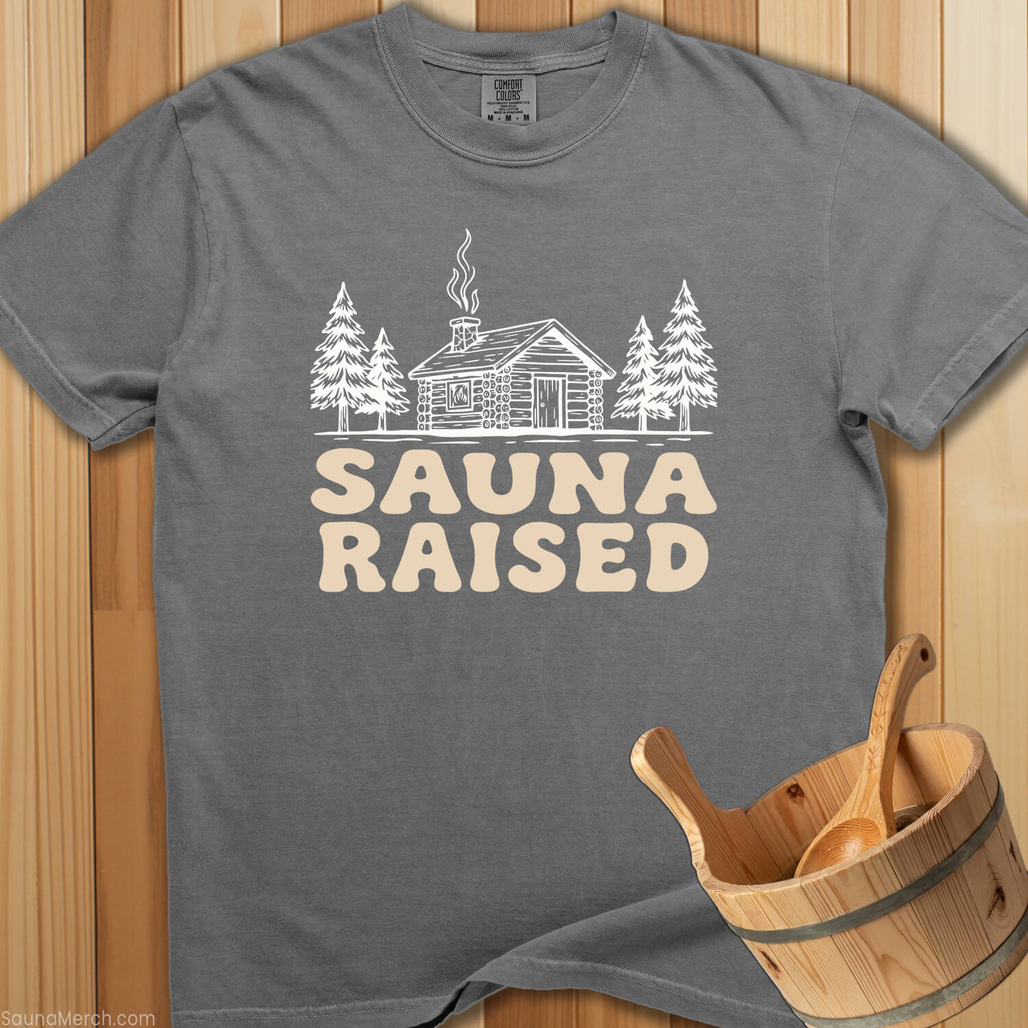 Sauna Raised T-Shirt - SaunaMerch