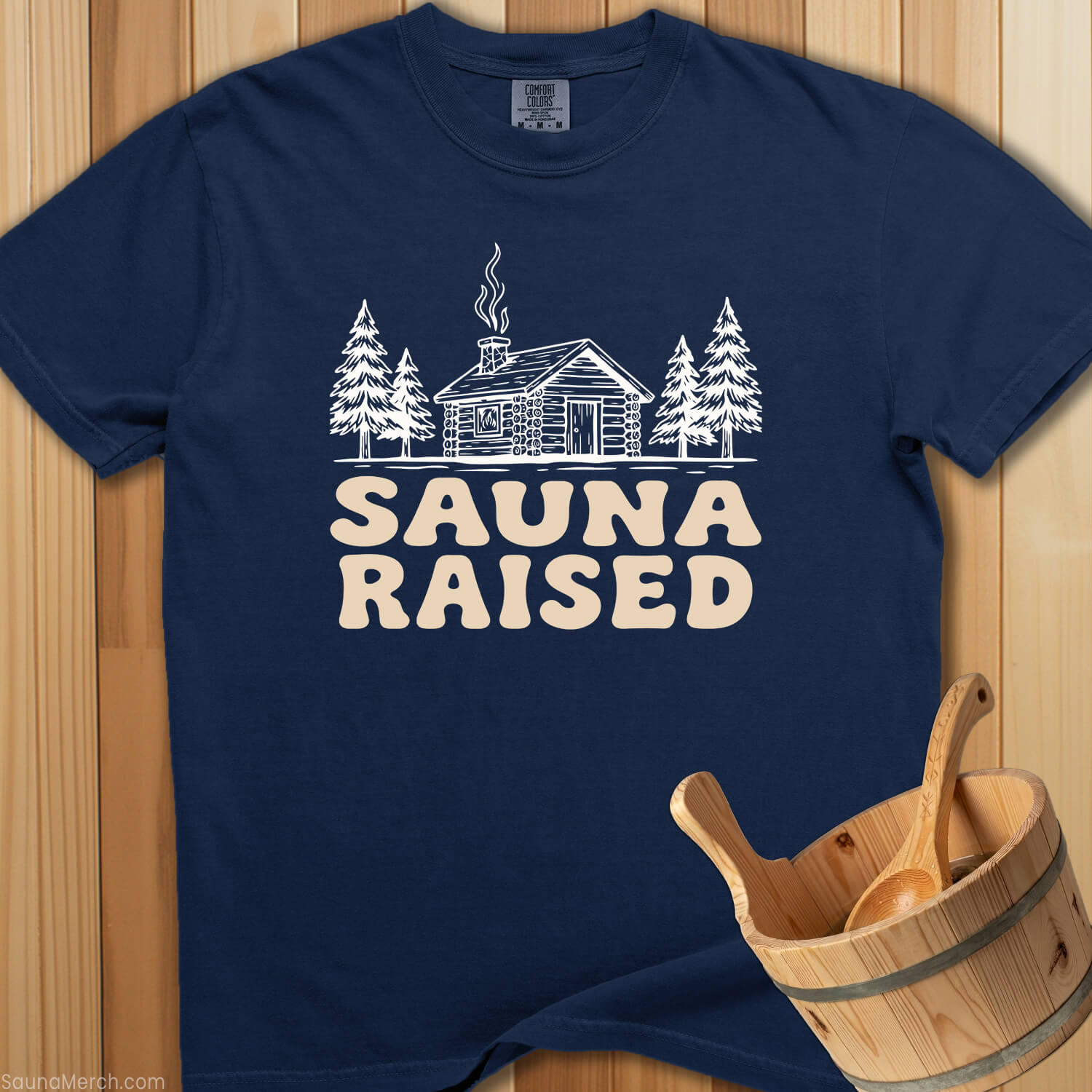 Sauna Raised T-Shirt - SaunaMerch