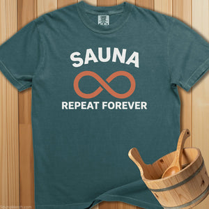 Sauna Repeat Forever T-Shirt - SaunaMerch
