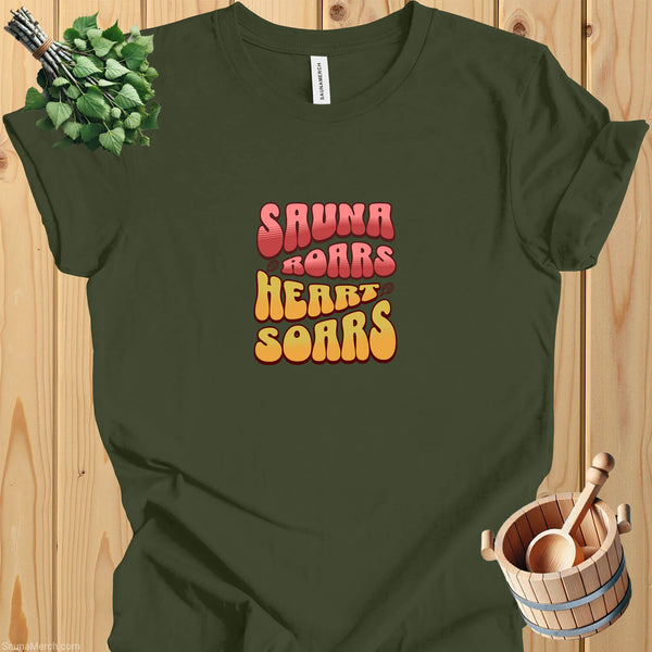 Sauna Roars, Heart Soars - Premium Cotton Shirt