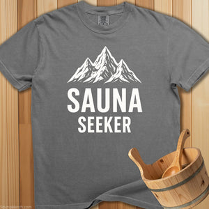 Sauna Seeker Mountains T-Shirt - SaunaMerch