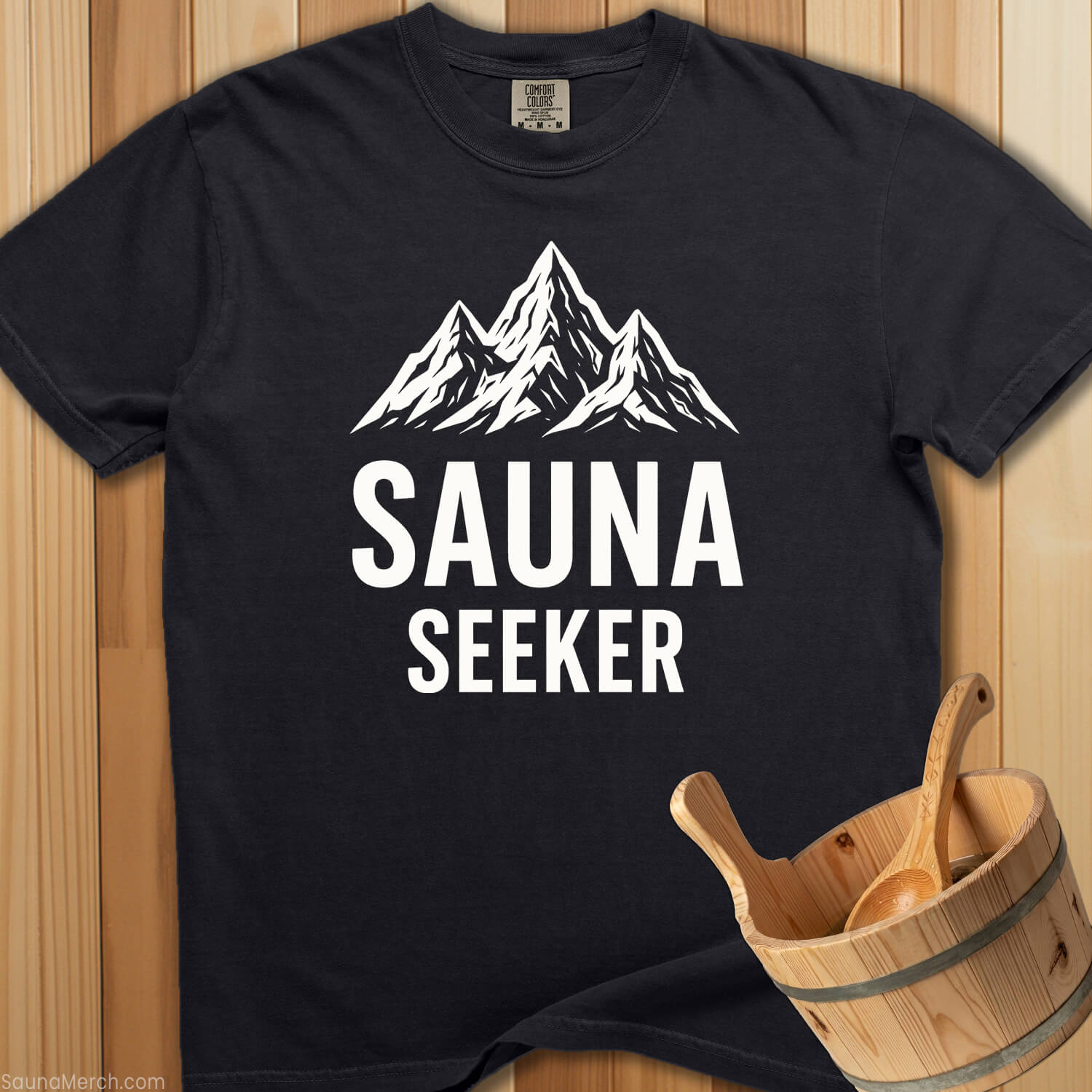 Sauna Seeker Mountains T-Shirt - SaunaMerch