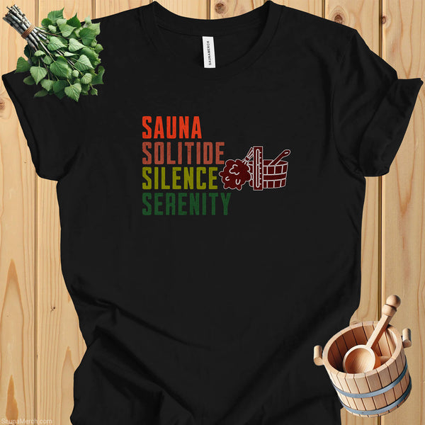 "Sauna Serenity Tee: Solitude & Silence" - Perfect for Sauna Lovers