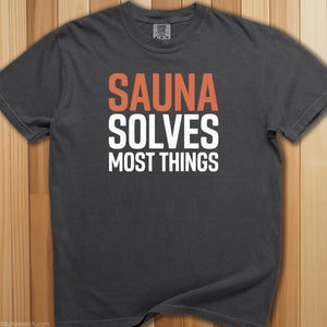 Sauna Solves Most Things T-Shirt - SaunaMerch