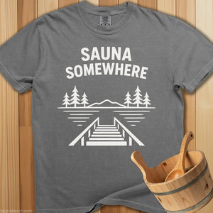 Sauna Somewhere T-Shirt - Grey
