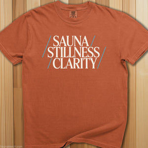 Sauna, Stillness, Clarity T-Shirt - SaunaMerch