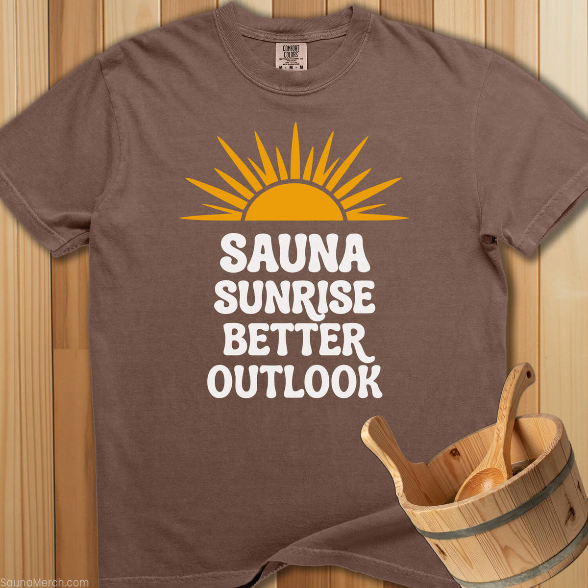 Sauna Sunrise Better Outlook T-Shirt - Espresso