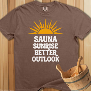 Sauna Sunrise Better Outlook T-Shirt - Espresso