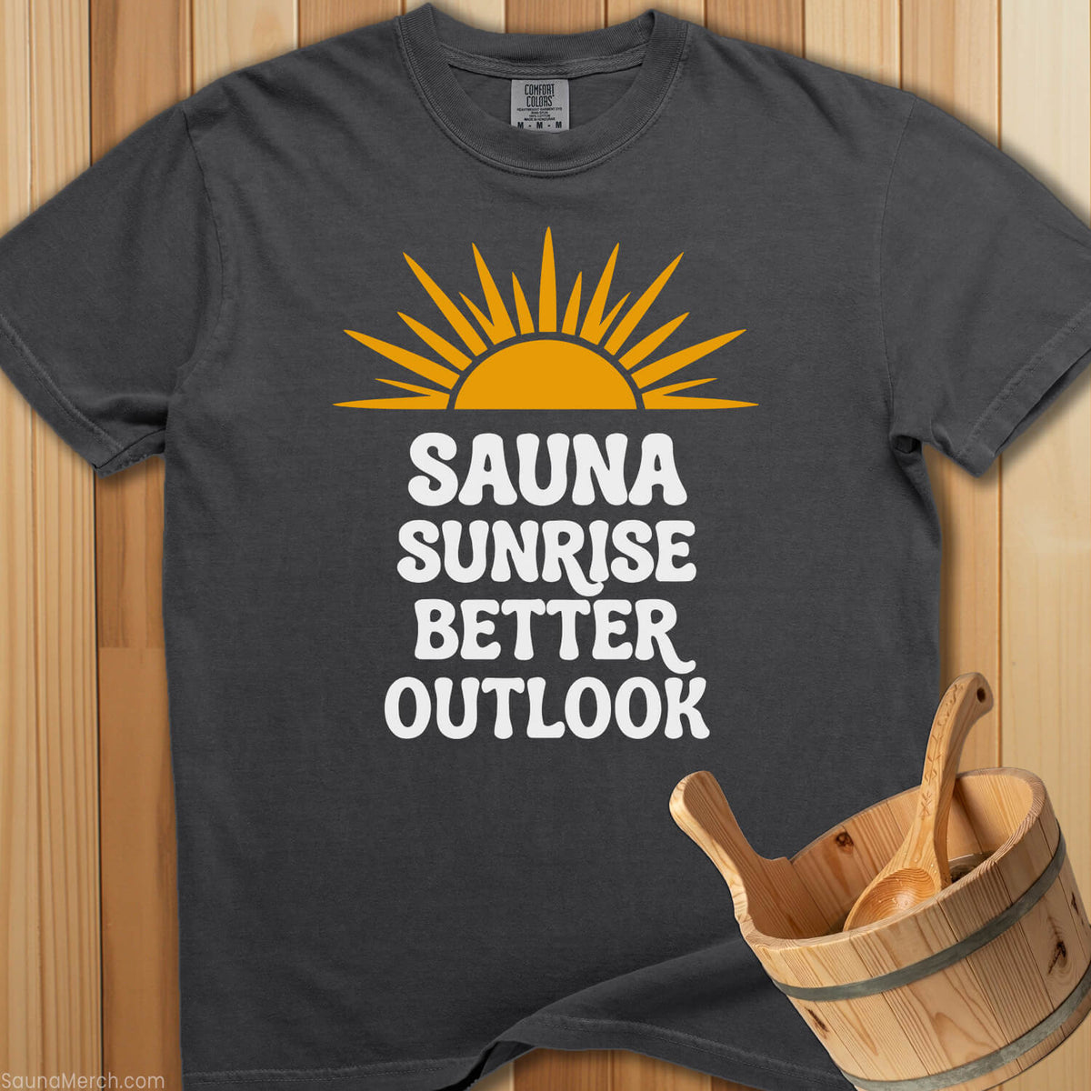 Sauna Sunrise Better Outlook T-Shirt - Pepper