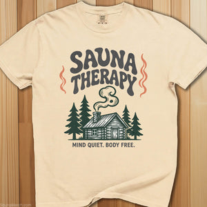 Sauna Therapy Mind Quiet T-Shirt - SaunaMerch