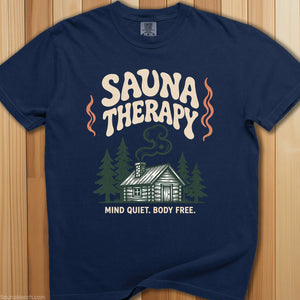 Sauna Therapy Mind Quiet T-Shirt - SaunaMerch