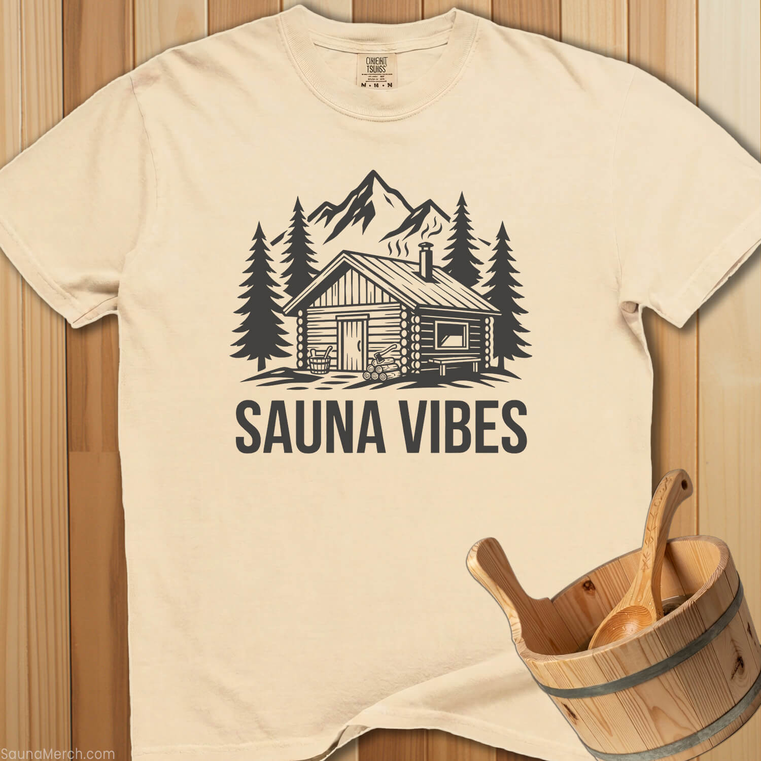 Sauna Cabin Vibes T-Shirt - Ivory