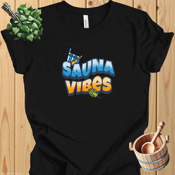 "Sauna Vibes" Cotton Jersey Short Sleeve T-Shirt