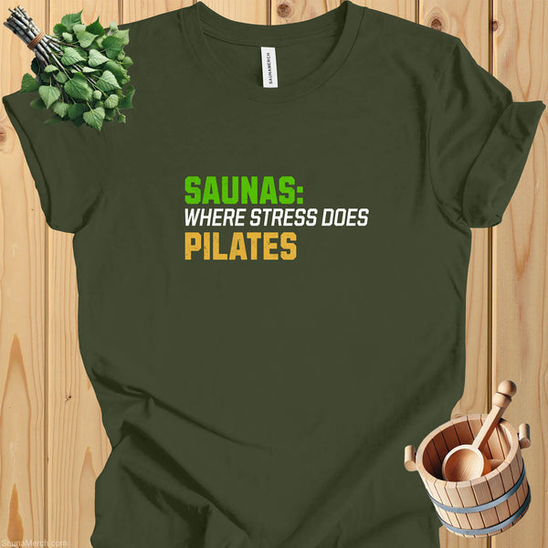 Saunas vs. Pilates T-Shirt: Stress Relief & Health