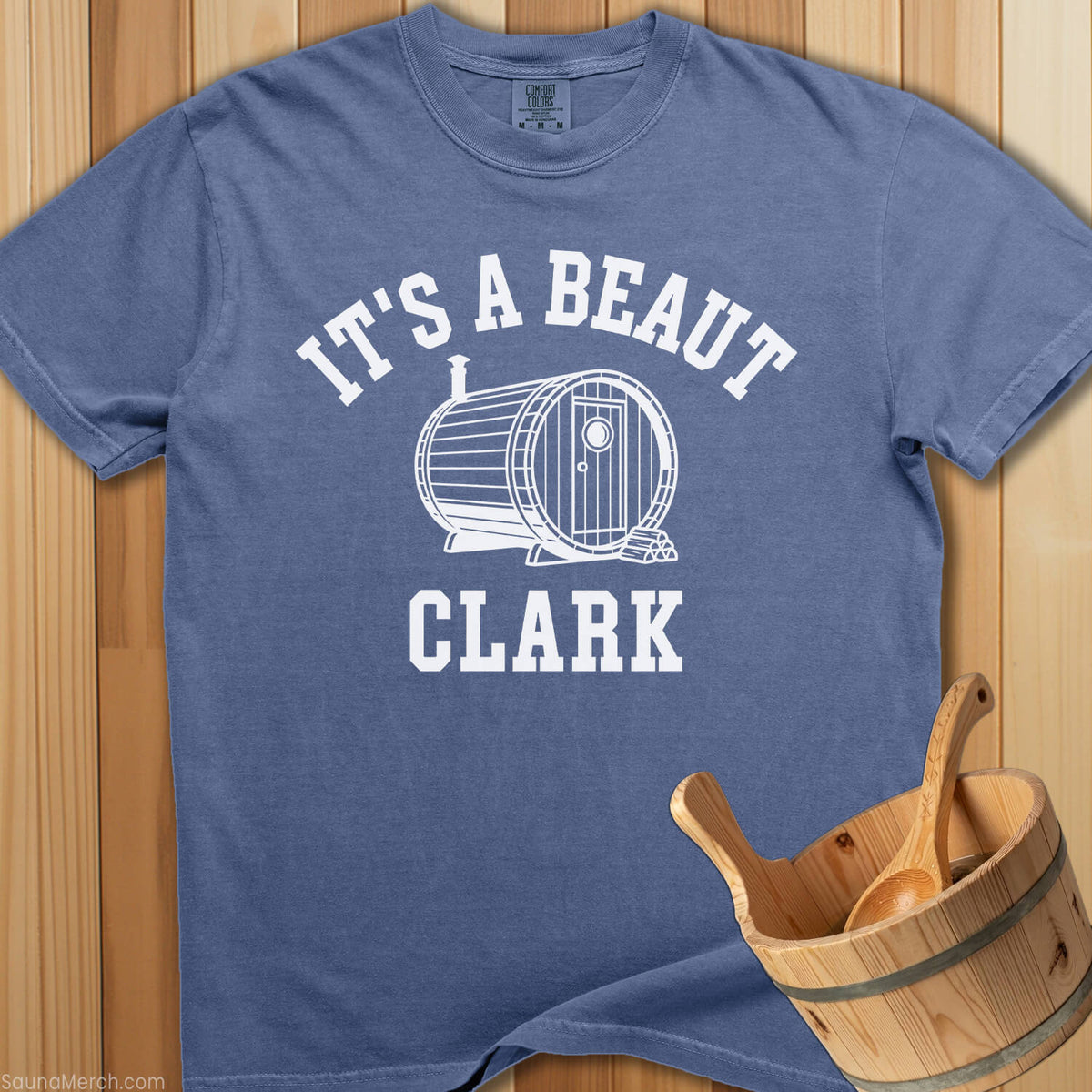 She's a Beaut Clark Sauna T-Shirt - SaunaMerch