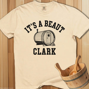 She's a Beaut Clark Sauna T-Shirt - SaunaMerch