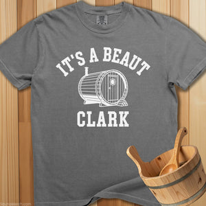 She's a Beaut Clark Sauna T-Shirt - SaunaMerch