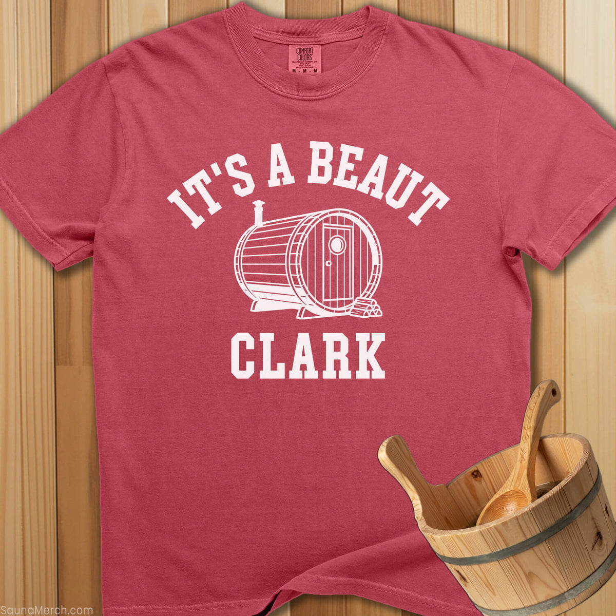 She's a Beaut Clark Sauna T-Shirt - SaunaMerch