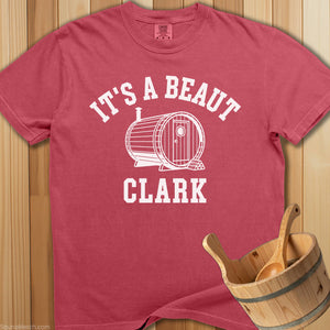 She's a Beaut Clark Sauna T-Shirt - SaunaMerch