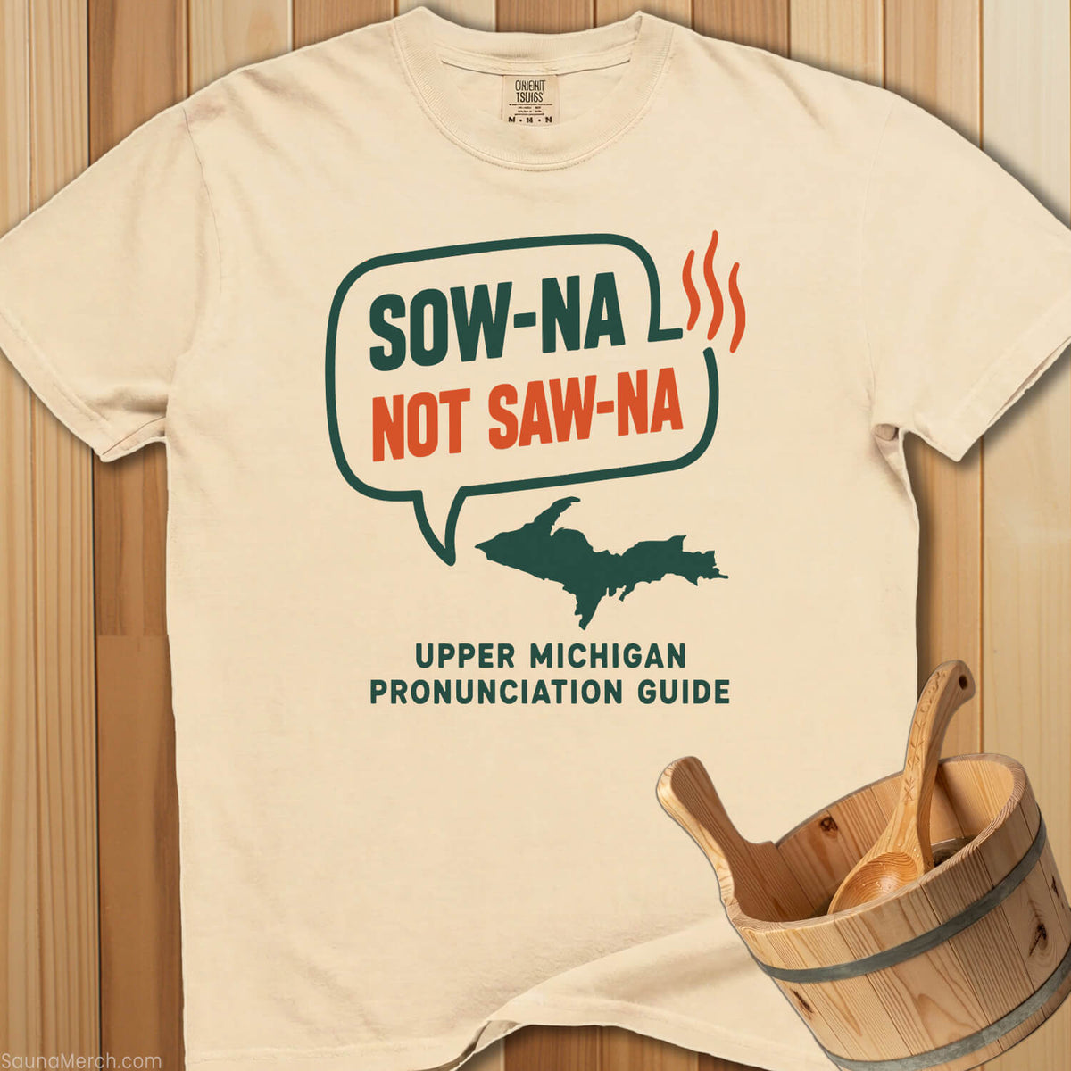 Sow-Na Michigan Pronunciation T-Shirt - SaunaMerch
