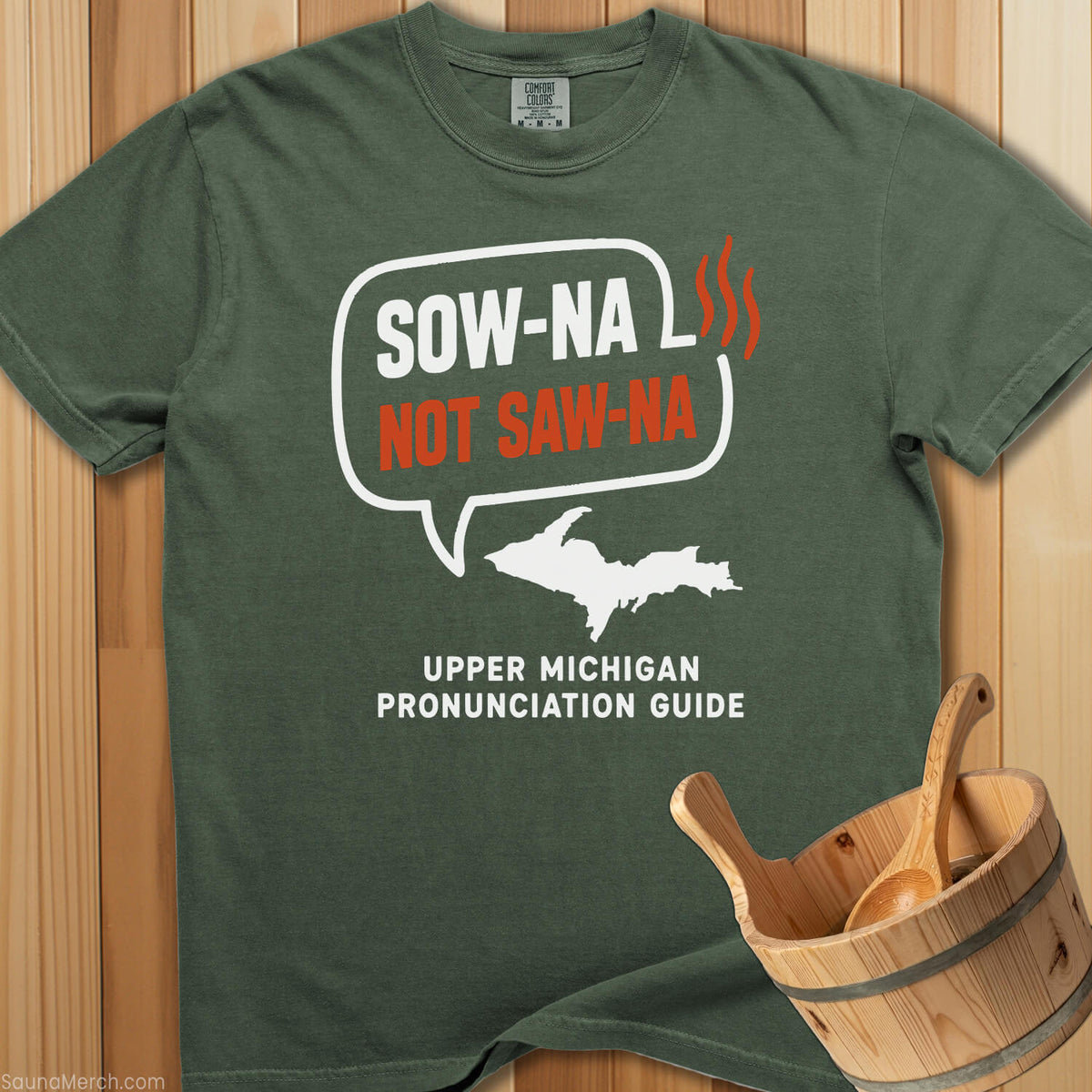 Sow-Na Michigan Pronunciation T-Shirt - SaunaMerch