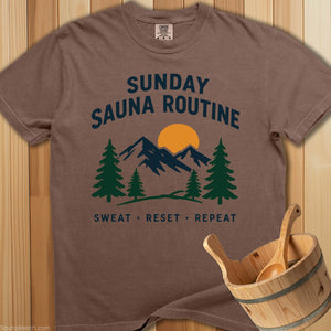 Sunday Sauna Routine T-Shirt - SaunaMerch