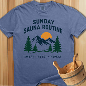 Sunday Sauna Routine T-Shirt - SaunaMerch