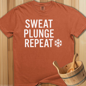 Sweat Plunge Repeat T-Shirt - SaunaMerch