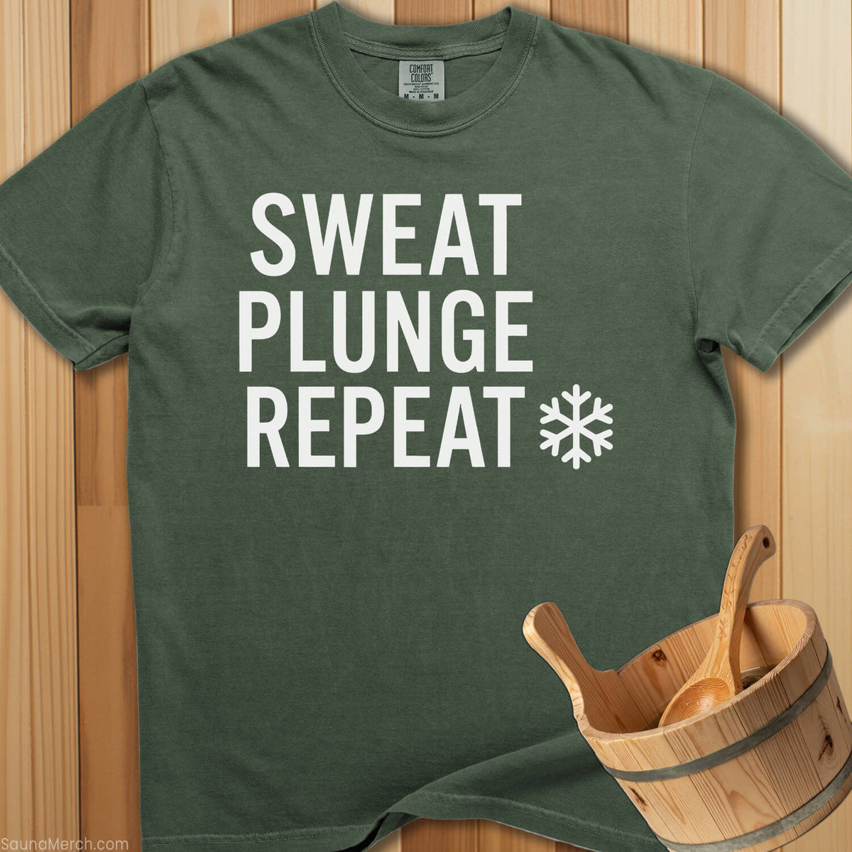 Sweat Plunge Repeat T-Shirt - SaunaMerch