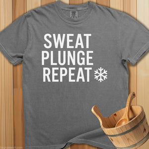 Sweat Plunge Repeat T-Shirt - SaunaMerch