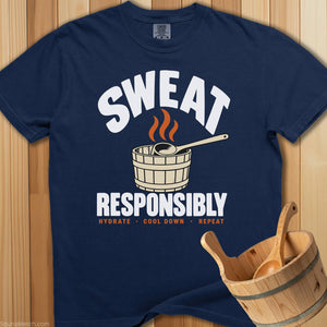 Sweat Responsibly T-Shirt - Navy
