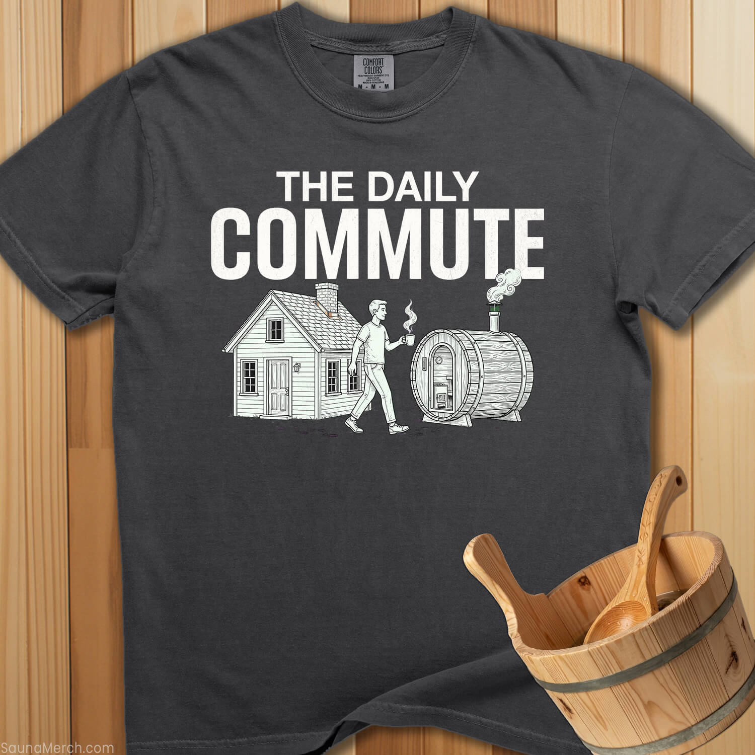 The Daily Commute Sauna T-Shirt - SaunaMerch