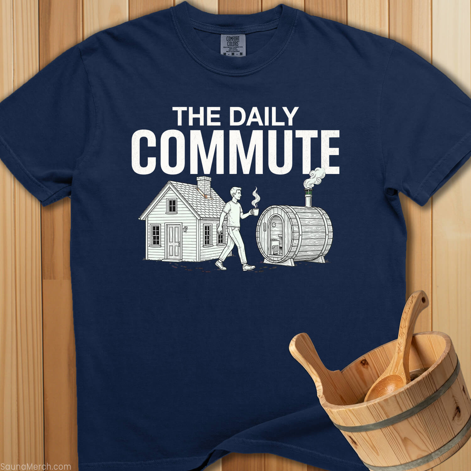 The Daily Commute Sauna T-Shirt - SaunaMerch