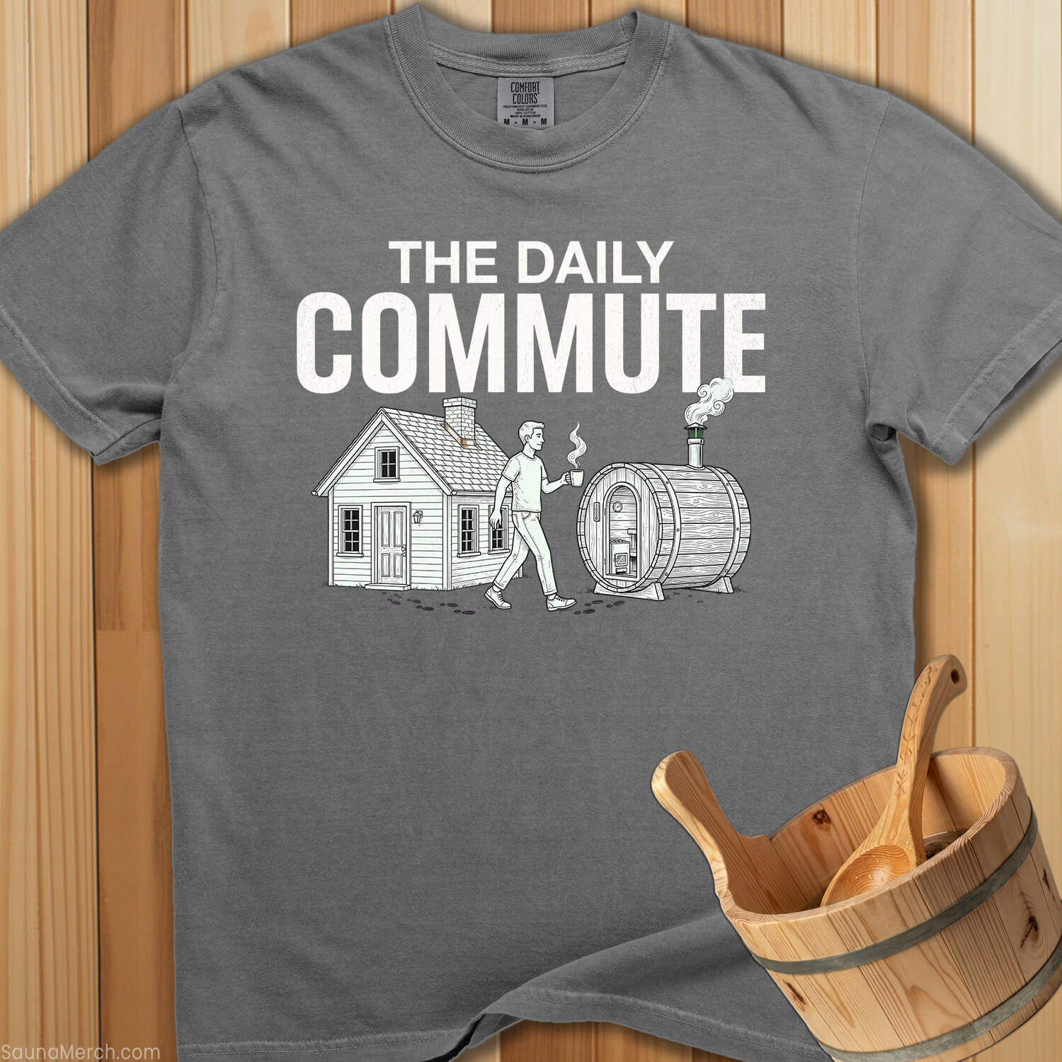 The Daily Commute Sauna T-Shirt - SaunaMerch