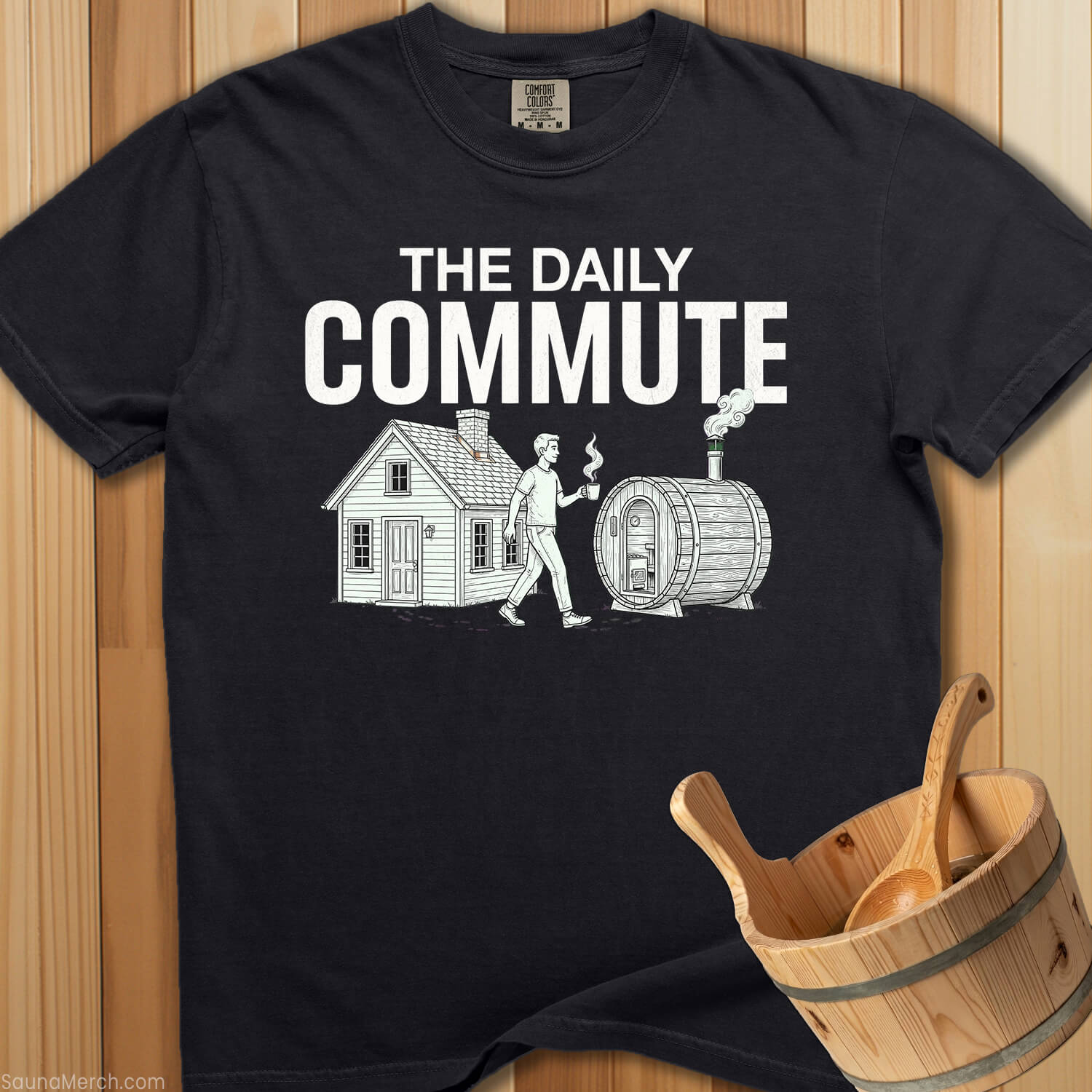 The Daily Commute Sauna T-Shirt - SaunaMerch