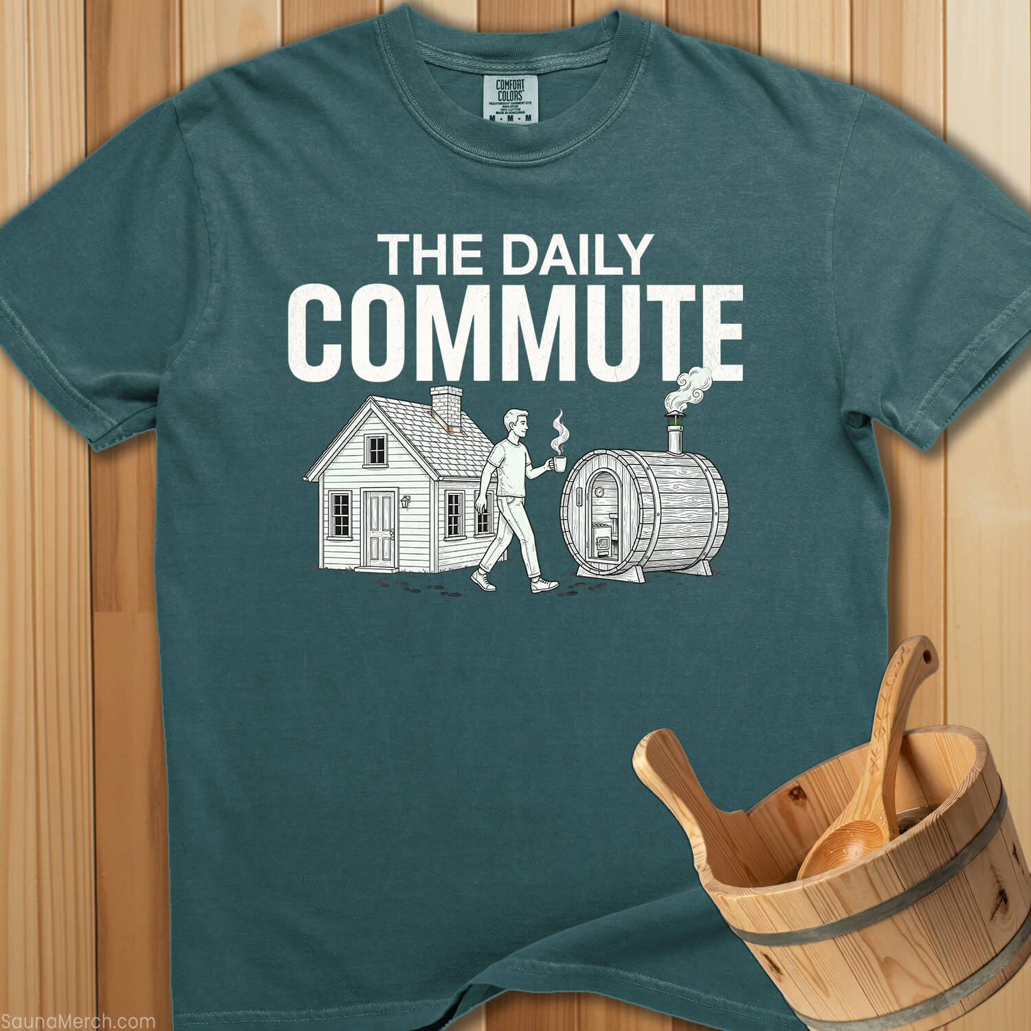 The Daily Commute Sauna T-Shirt - SaunaMerch