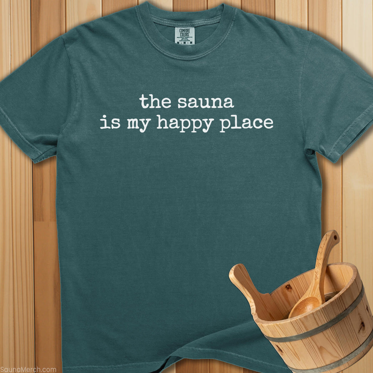 The Sauna Is My Happy Place T-Shirt - SaunaMerch