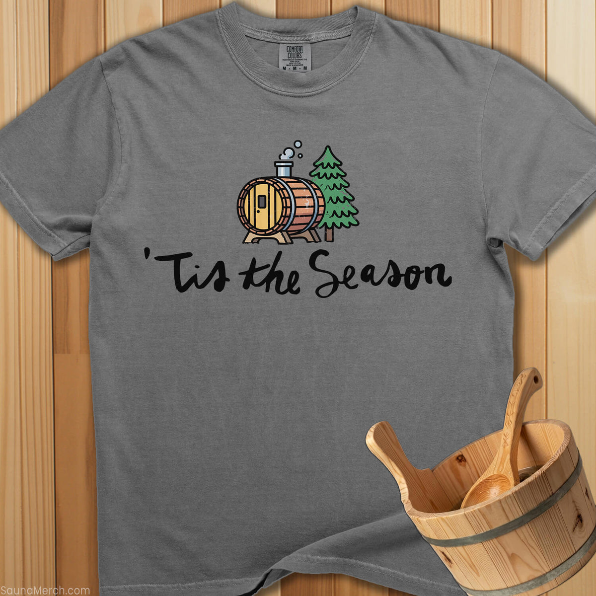Tis The Season Sauna T-Shirt - Grey