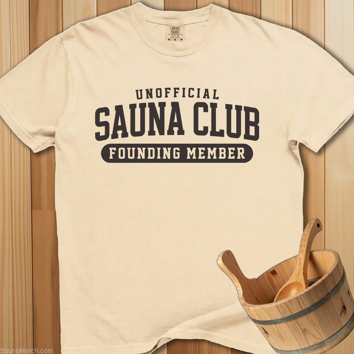 Unofficial Sauna Club Founding Member T-Shirt - Ivory