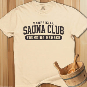 Unofficial Sauna Club Founding Member T-Shirt - Ivory