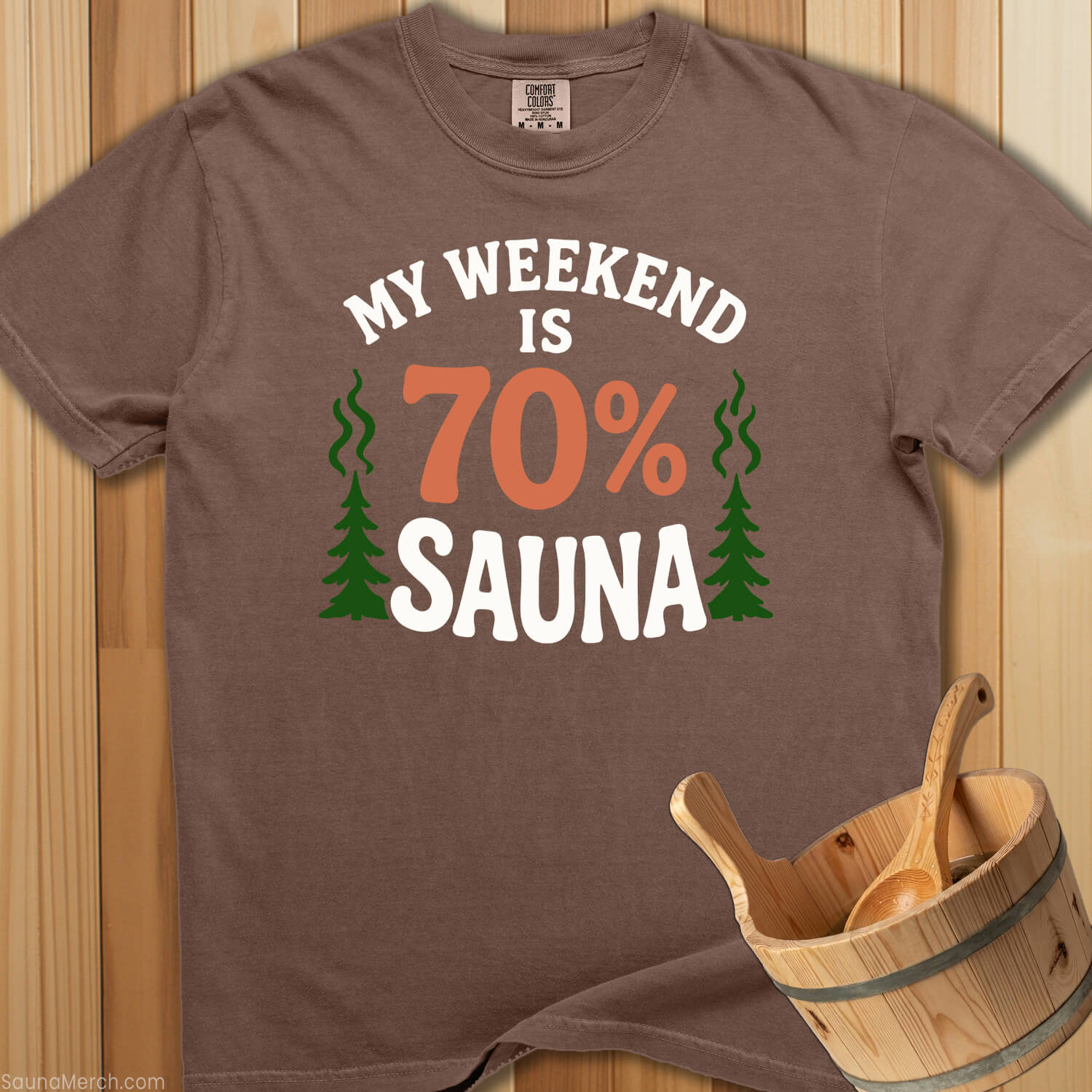 Weekend 70 Percent Sauna T-Shirt - SaunaMerch