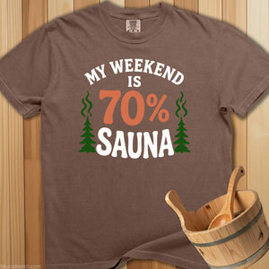 Weekend 70 Percent Sauna T-Shirt - SaunaMerch